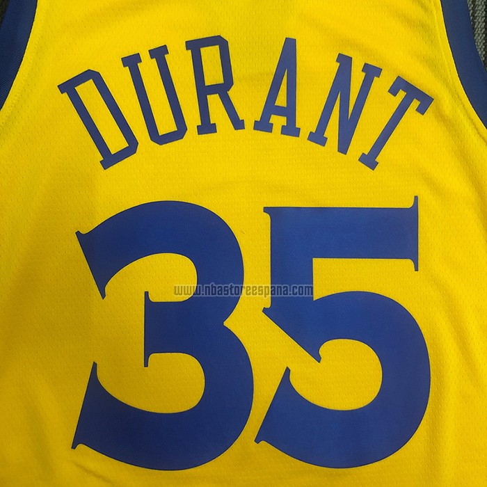 Camiseta Golden State Warriors Kevin Durant NO 35 Ciudad Amarillo